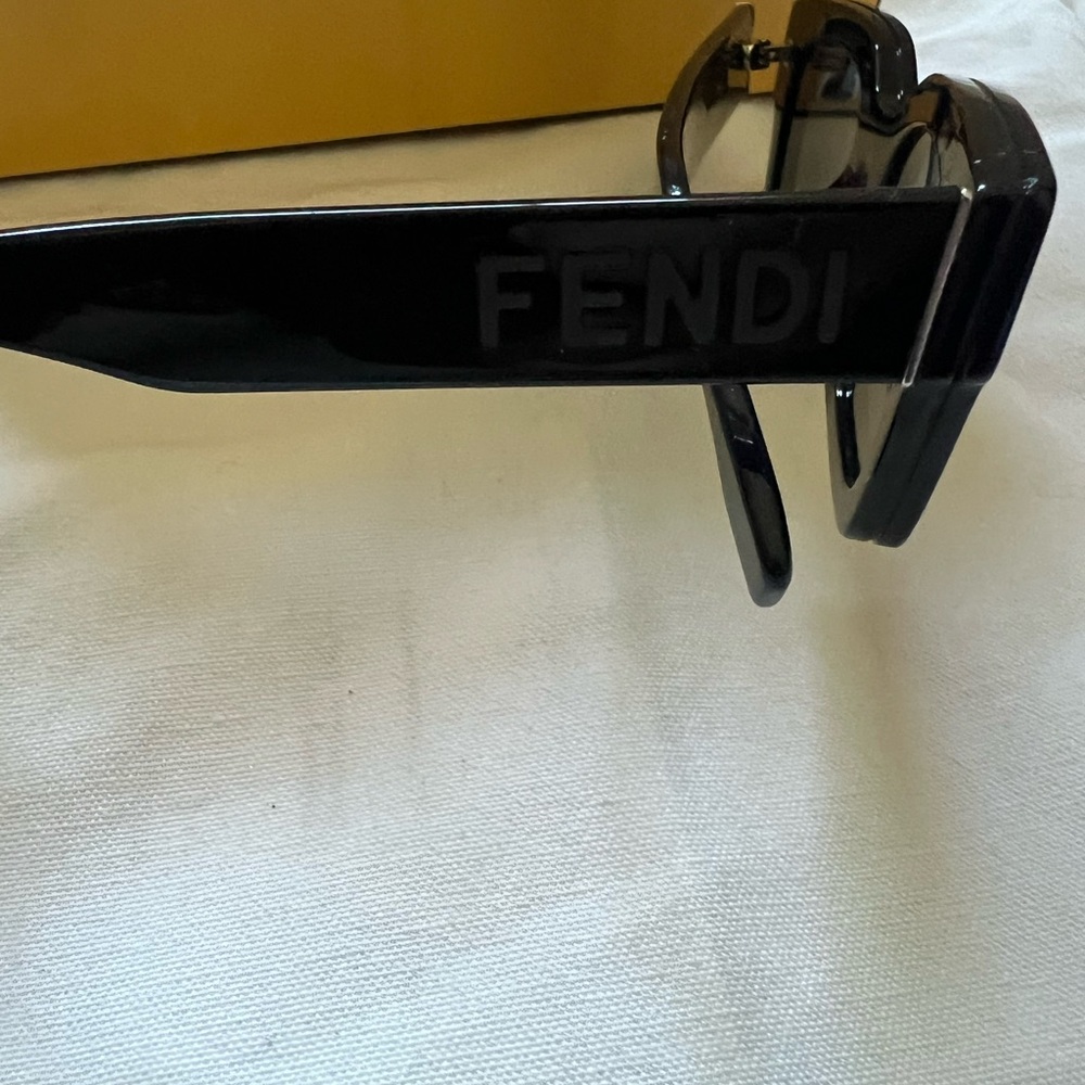 Fendi Black Rectangular Sunglasses - image 2